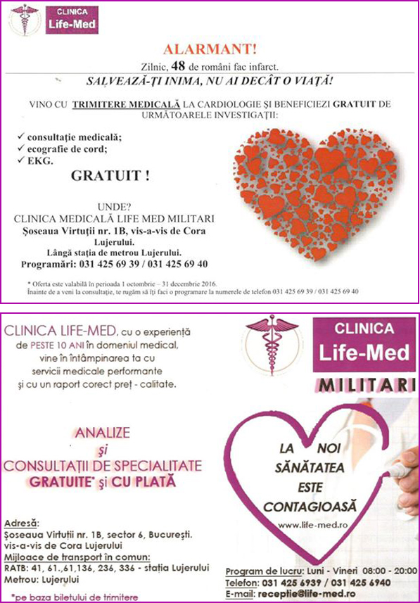 Colaborare CARP Umanitatea si Clinica Life Med Militari